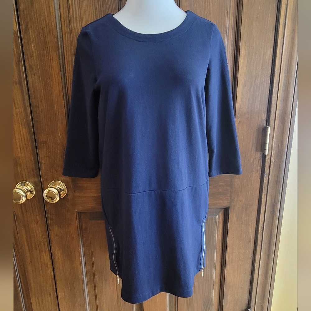 Gap Sz SP Navy Shift Dress with Zipper Detail
